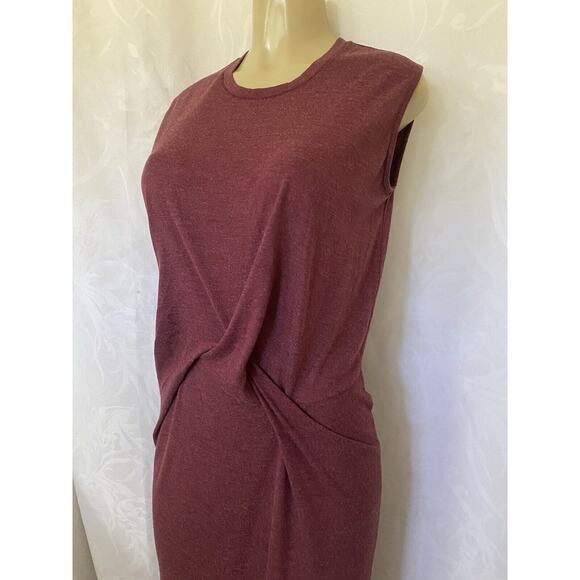 Iro Jeans Loyce Maxi Dress Twist Front Burgundy Red Sleeveless Crew Neck… - Picture 2 of 6